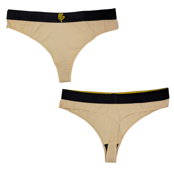 4-Pack Peachy Pastels Thong Panties -Neutral